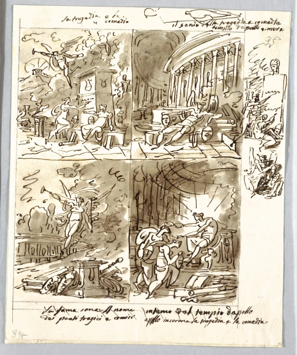 Studio, Quattro allegorie della commedia e della tragedia - Smithsonian Institution, Museum